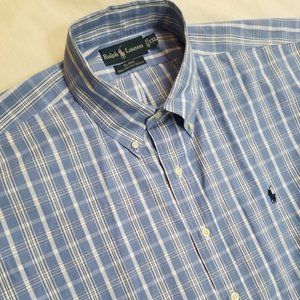 Ralph Lauren Blake Blue Plaid Short Sleeve Shirt